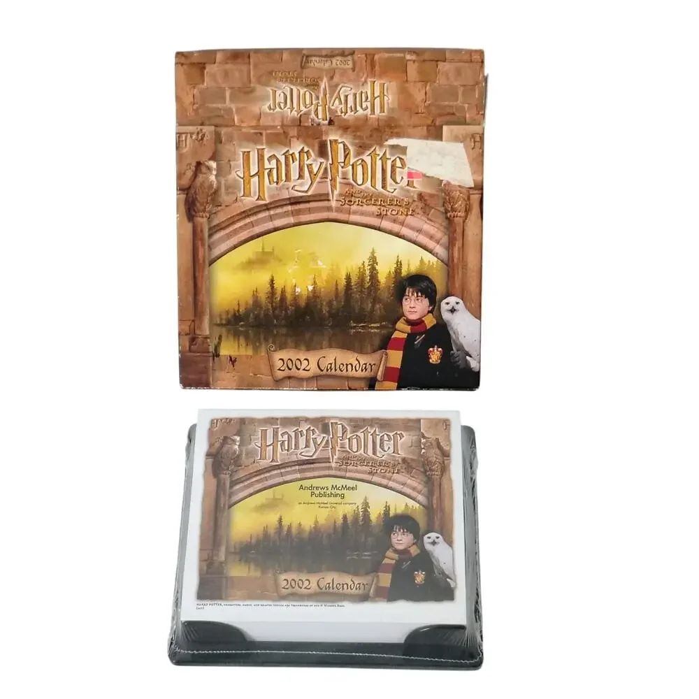Harry Potter & The Sorcerer's Stone 2002 Desk Calendar NEW Sealed Day to Day Y2k